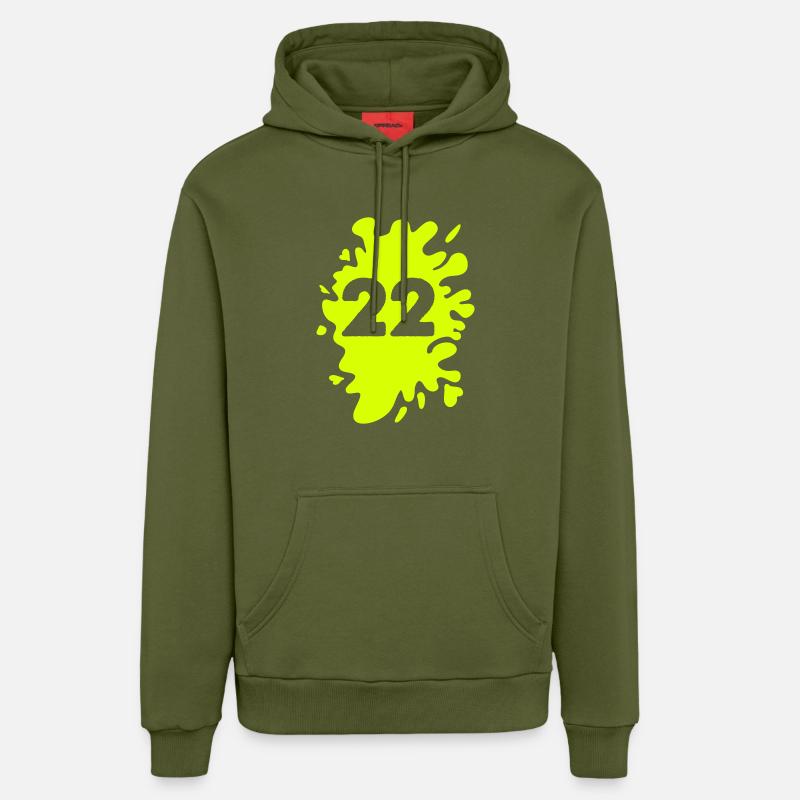 Blobs 22 - Sweat à capuche bio décontracté fabriqué en UE - MOSS GREEN