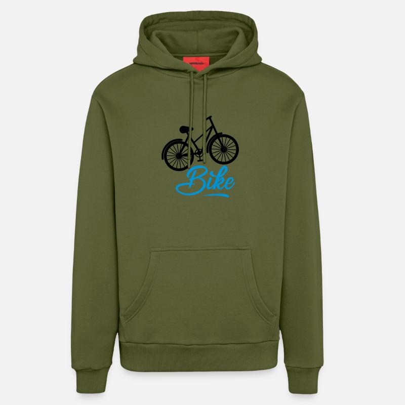 Vélo - Sweat à capuche bio décontracté fabriqué en UE - MOSS GREEN