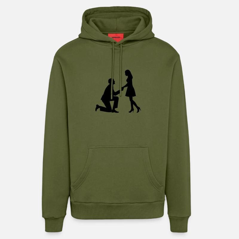 Proposition - Sweat à capuche bio décontracté fabriqué en UE - MOSS GREEN