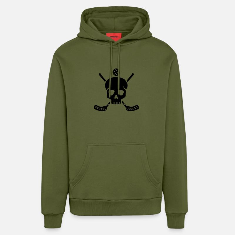 Floorball - Sweat à capuche bio décontracté fabriqué en UE - MOSS GREEN