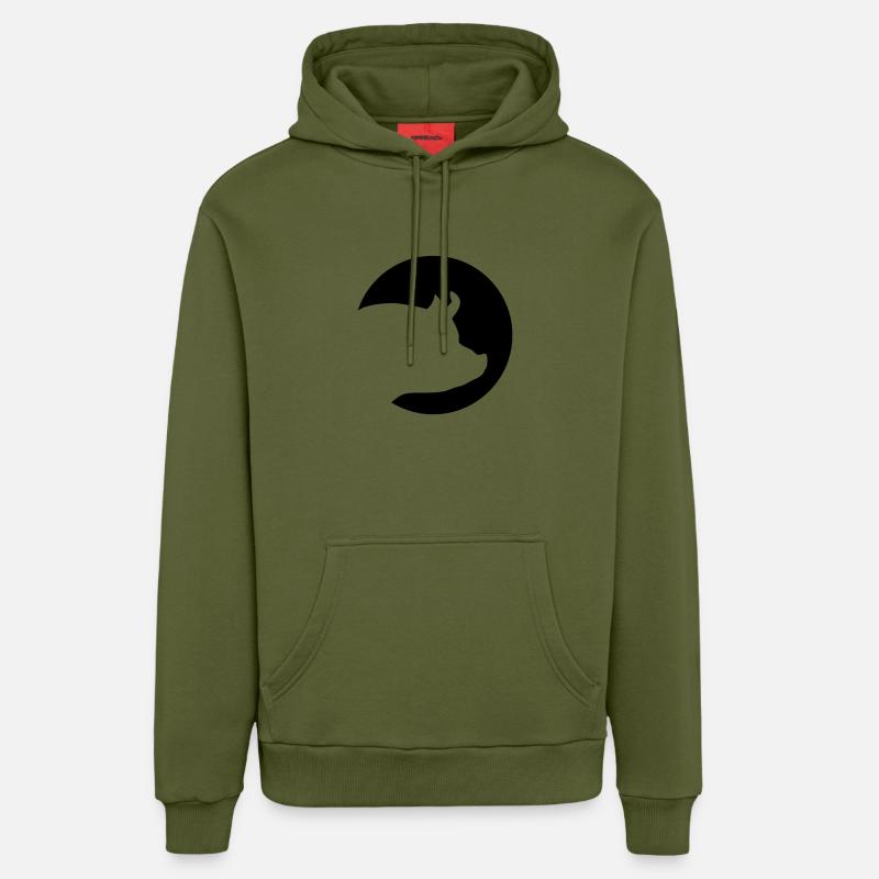 Cochon - Sweat à capuche bio décontracté fabriqué en UE - MOSS GREEN