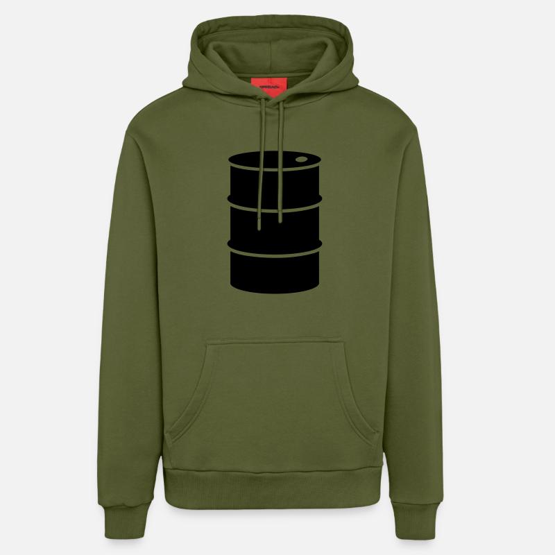 Tonneau - Sweat à capuche bio décontracté fabriqué en UE - MOSS GREEN