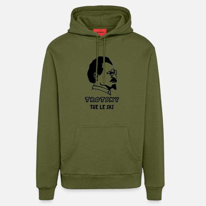 Trotsky - Sweat à capuche bio décontracté fabriqué en UE - MOSS GREEN