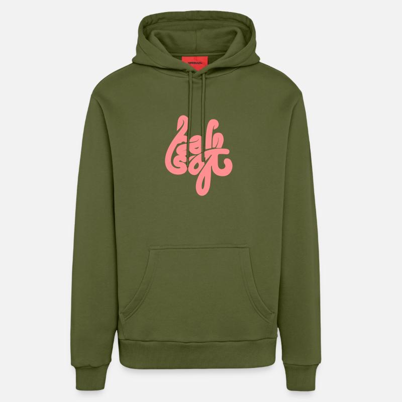 Be soft - Sweat à capuche bio décontracté fabriqué en UE - MOSS GREEN