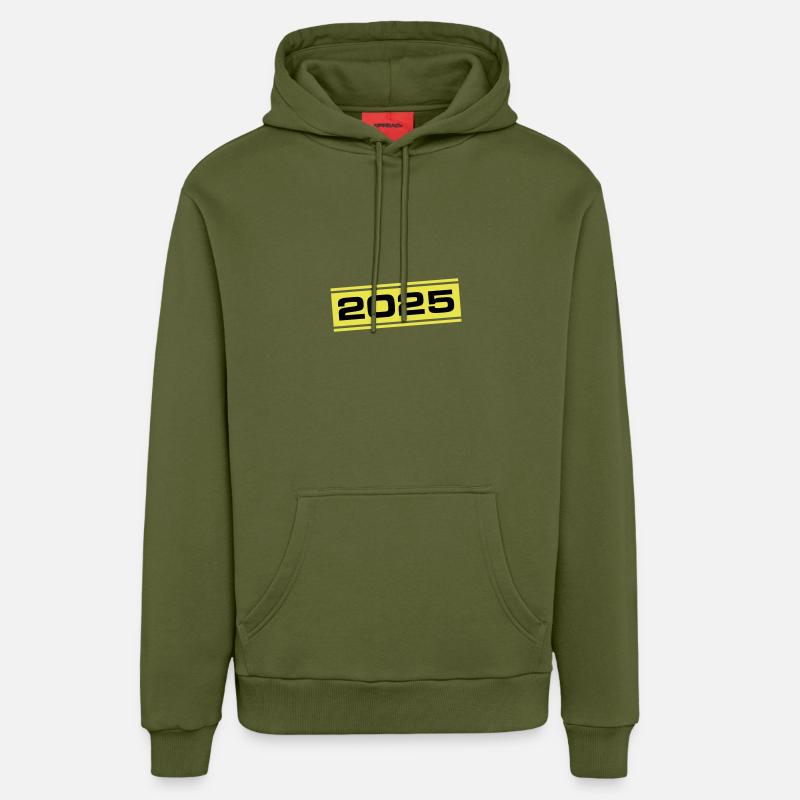 Année 2025 - Sweat à capuche bio décontracté fabriqué en UE - MOSS GREEN