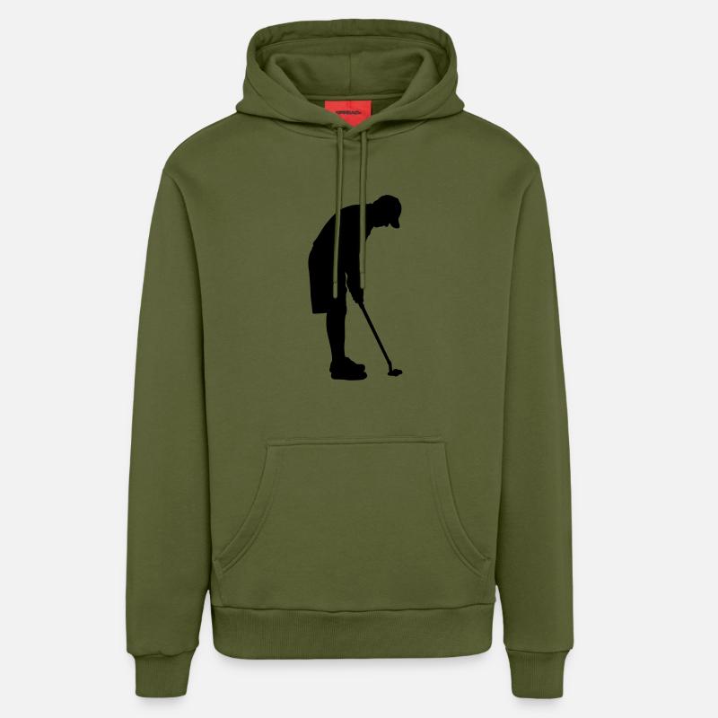 2541614 10623145 golf - Sweat à capuche bio décontracté fabriqué en UE - MOSS GREEN
