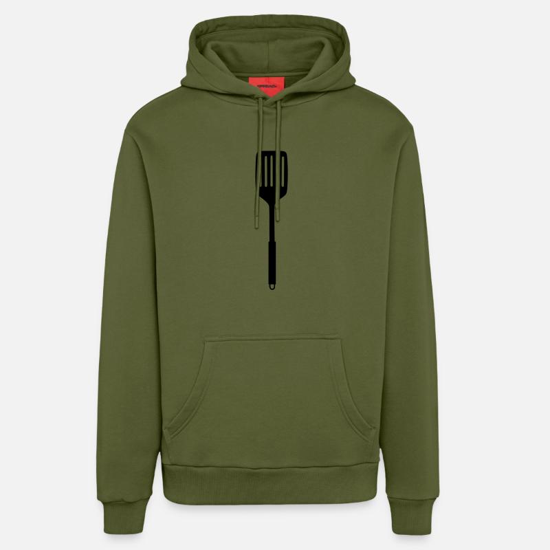 Cuisinier - Sweat à capuche bio décontracté fabriqué en UE - MOSS GREEN