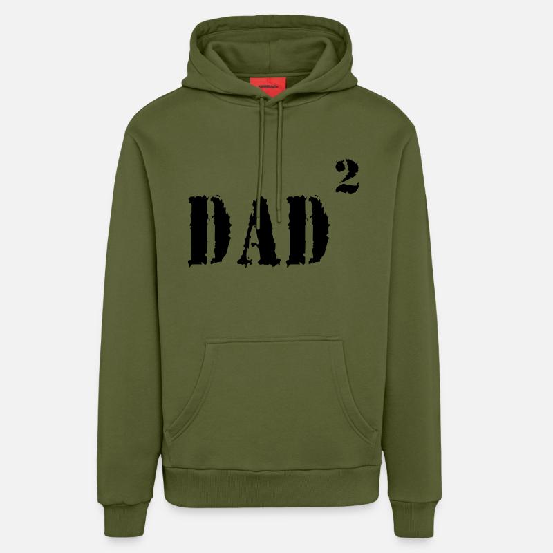 DAD - Sweat à capuche bio décontracté fabriqué en UE - MOSS GREEN