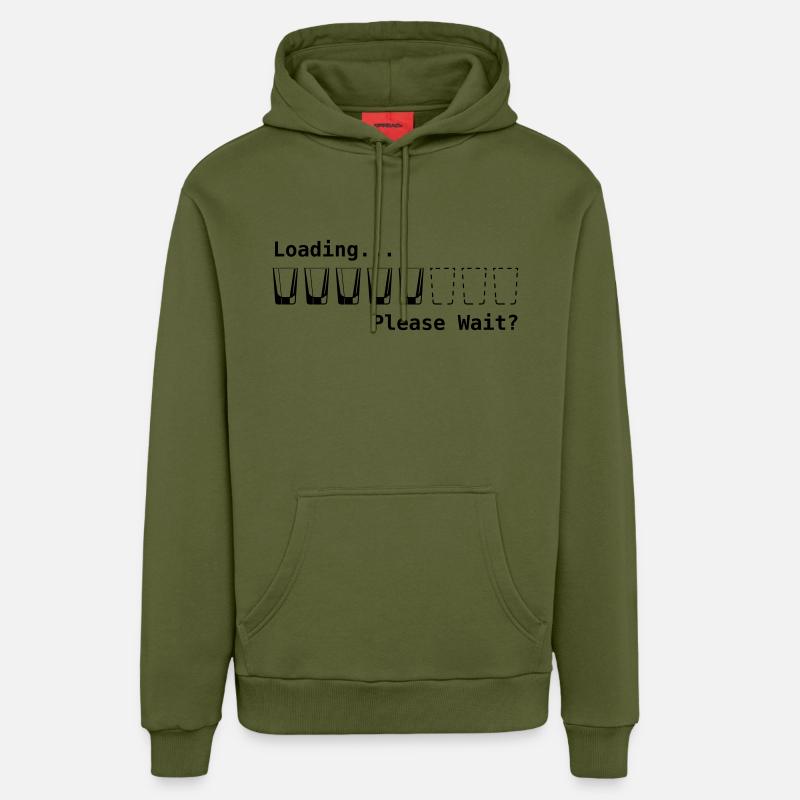 loading please wait - Organic Relaxed Hoodie Made in EU - MOSS GREEN