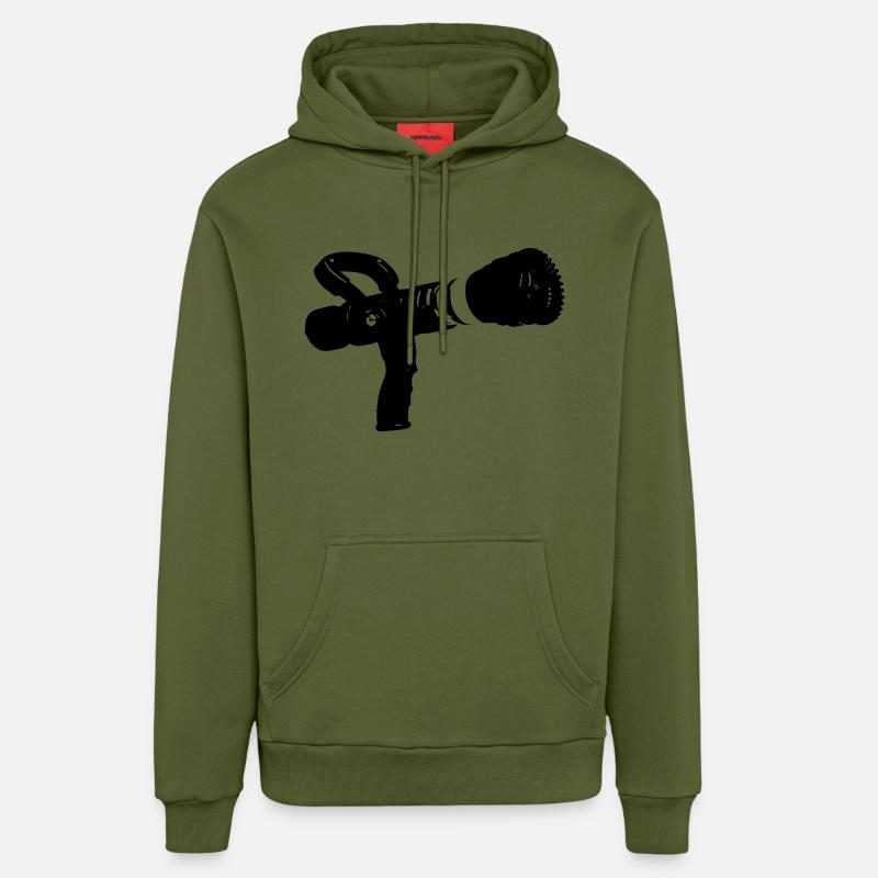 Pompier lance incendie LDV - Sweat à capuche bio décontracté fabriqué en UE - MOSS GREEN