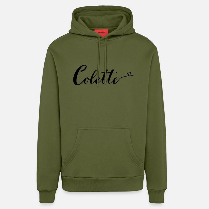 colette - Sweat à capuche bio décontracté fabriqué en UE - MOSS GREEN