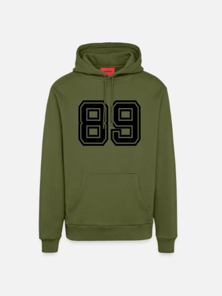 89 - Organic Relaxed Hoodie Made in EU - MOSS GREEN