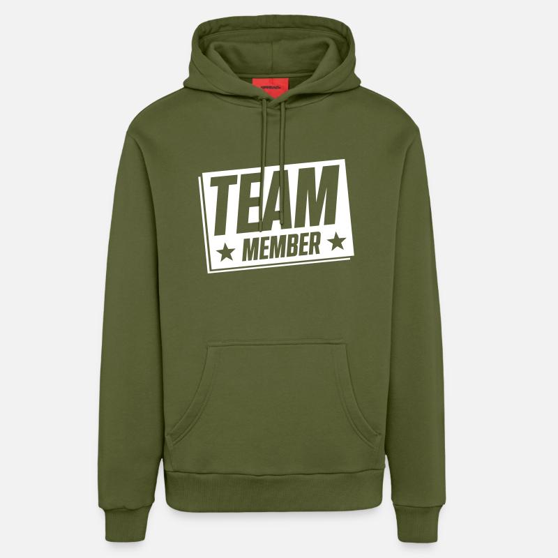Équipier - Sweat à capuche bio décontracté fabriqué en UE - MOSS GREEN