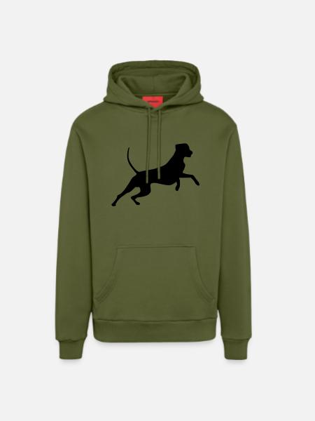 rhodesian_ridgeback_cb - Organic Relaxed Hoodie Made in EU - MOSS GREEN