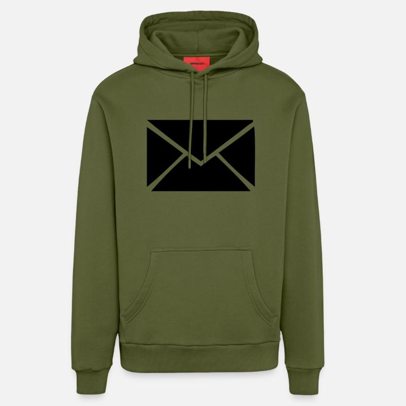 Enveloppe - Sweat à capuche bio décontracté fabriqué en UE - MOSS GREEN