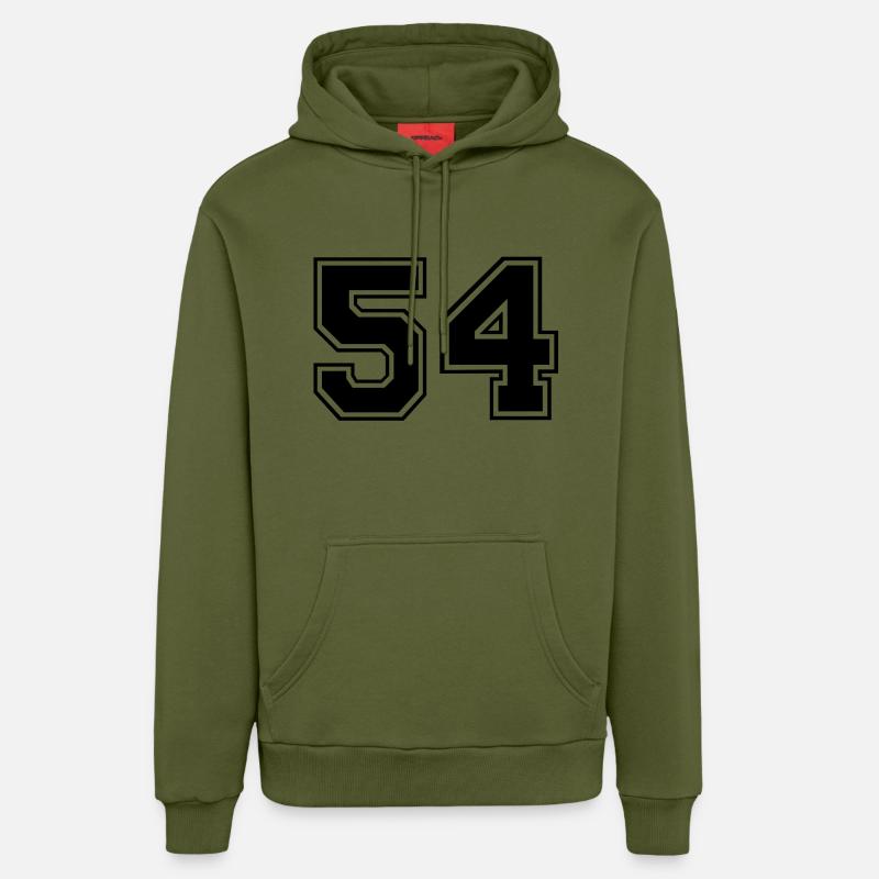 54 - Sweat à capuche bio décontracté fabriqué en UE - MOSS GREEN
