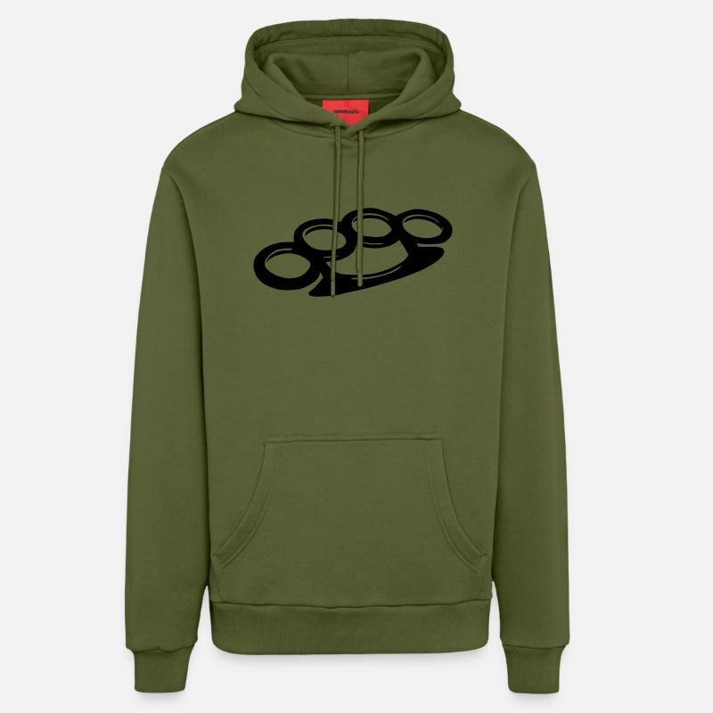 Coup de poing - Sweat à capuche bio décontracté fabriqué en UE - MOSS GREEN