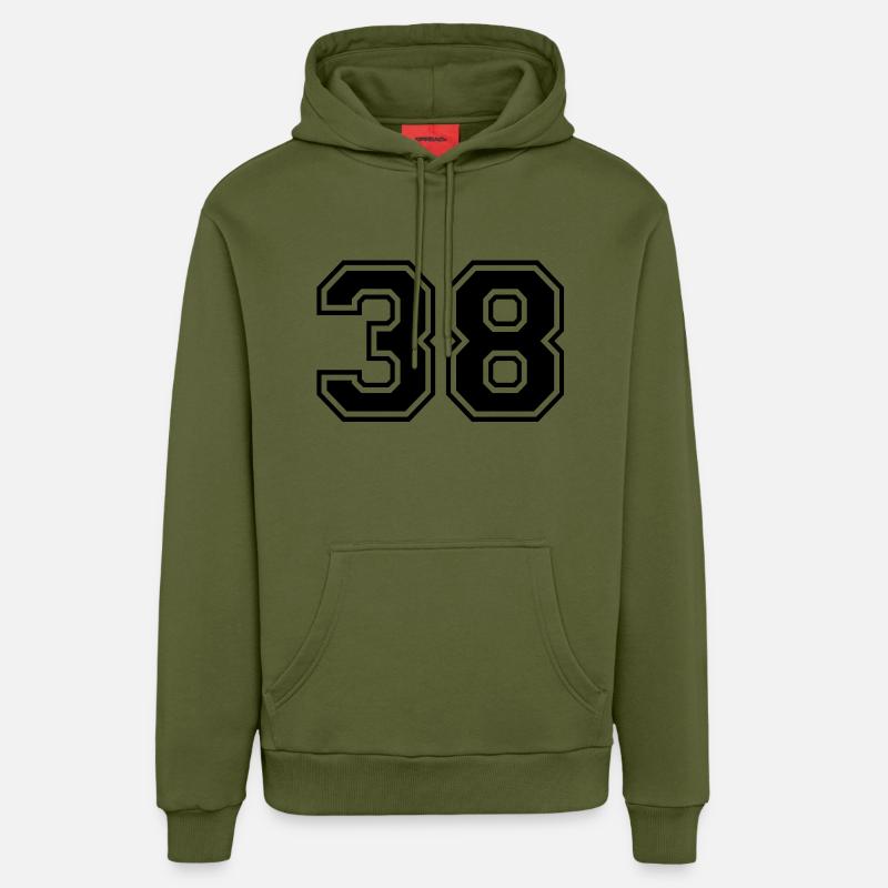 38 - Sweat à capuche bio décontracté fabriqué en UE - MOSS GREEN