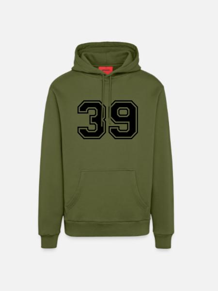 39 - Sweat à capuche bio décontracté fabriqué en UE - MOSS GREEN