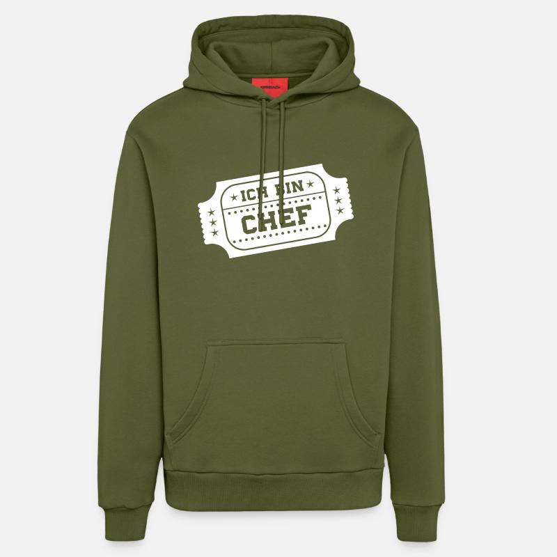 Je suis le patron - Sweat à capuche bio décontracté fabriqué en UE - MOSS GREEN