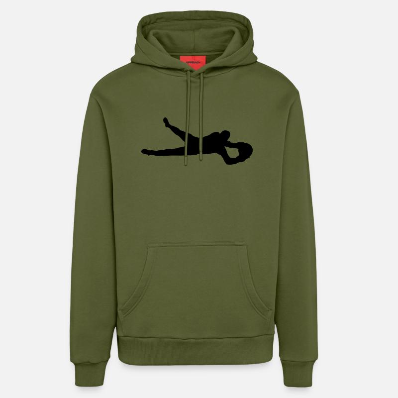 torwart - Sweat à capuche bio décontracté fabriqué en UE - MOSS GREEN