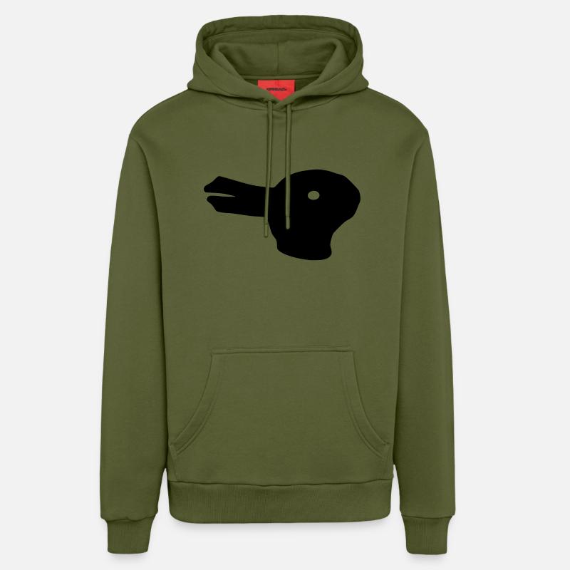 Duck-Rabbit - Sweat à capuche bio décontracté fabriqué en UE - MOSS GREEN
