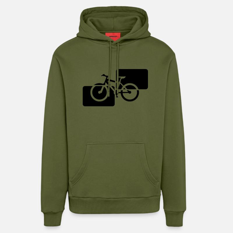 Vélo - Sweat à capuche bio décontracté fabriqué en UE - MOSS GREEN