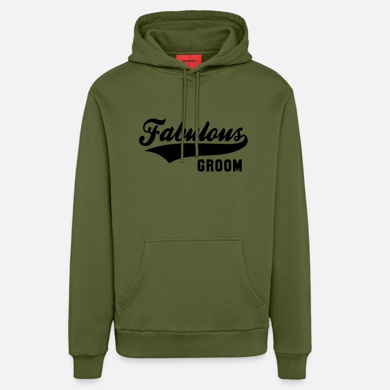Fabuleux MARIÉ - Sweat à capuche bio décontracté fabriqué en UE - MOSS GREEN