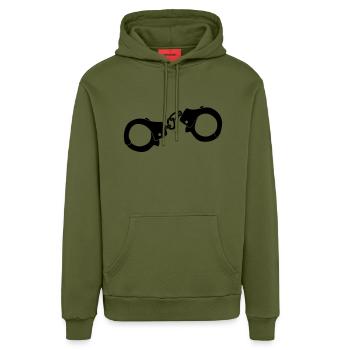 Handschellen - Organic Relaxed Hoodie Made in EU - MOSS GREEN - Vorne