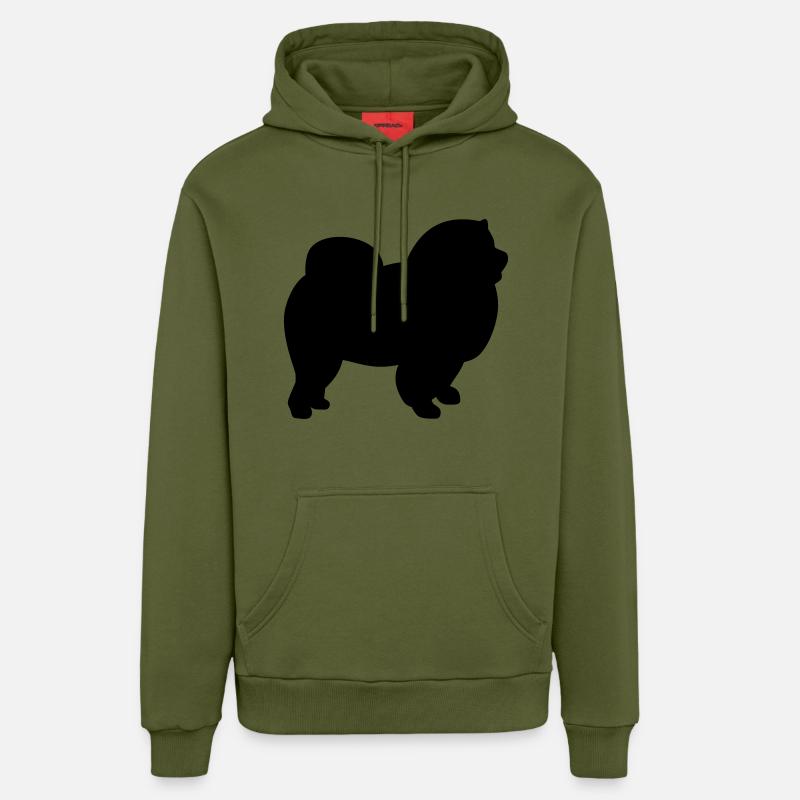 Chow-Chow - Sweat à capuche bio décontracté fabriqué en UE - MOSS GREEN