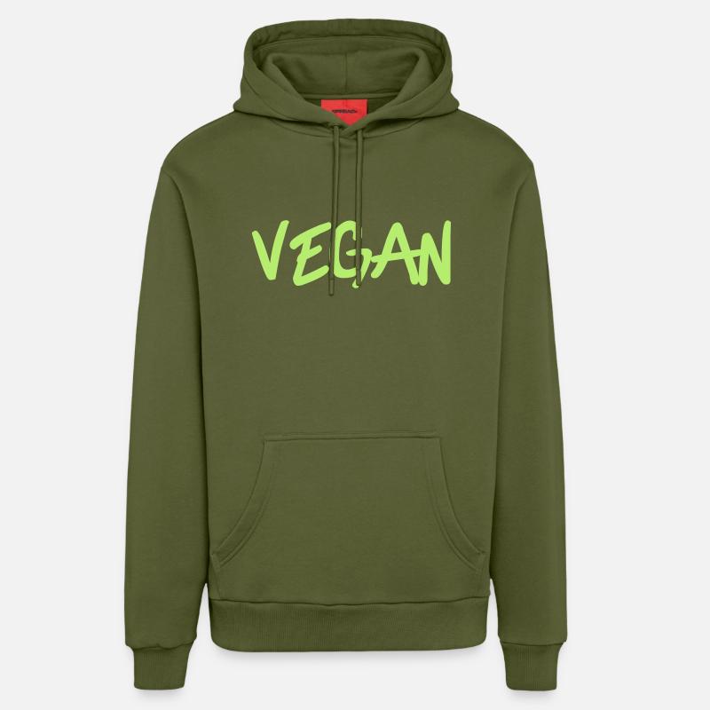 Vegan - Sweat à capuche bio décontracté fabriqué en UE - MOSS GREEN