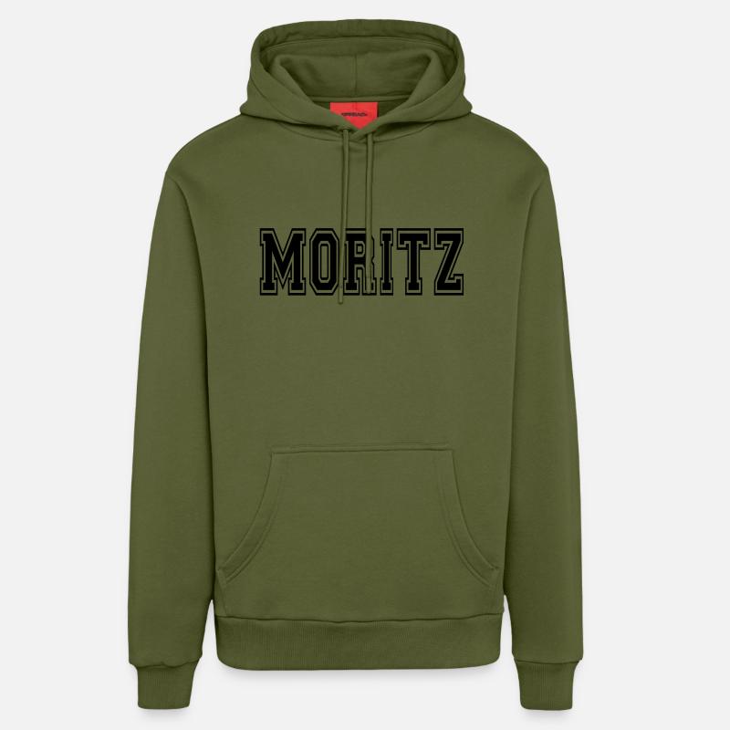 Moritz - Sweat à capuche bio décontracté fabriqué en UE - MOSS GREEN