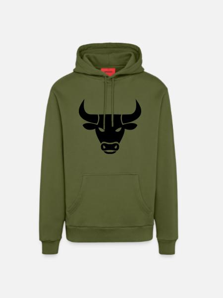 stier_001 - Organic Relaxed Hoodie Made in EU - MOSS GREEN