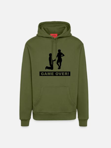 bachelor bachelorette - Organic Relaxed Hoodie Made in EU - MOSS GREEN