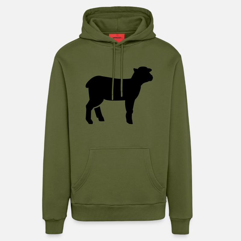 Lamm - Organic Relaxed Hoodie Made in EU - MOSS GREEN
