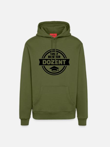 Dozent - Organic Relaxed Hoodie Made in EU - MOSS GREEN