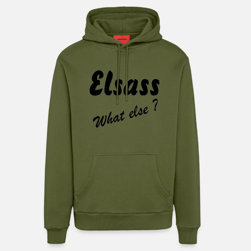 Elsass What Else - Sweat à capuche bio décontracté fabriqué en UE - MOSS GREEN