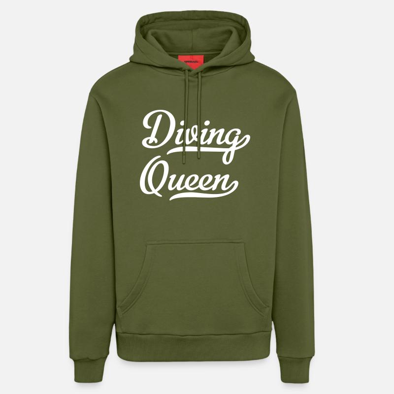 Plonger - Sweat à capuche bio décontracté fabriqué en UE - MOSS GREEN