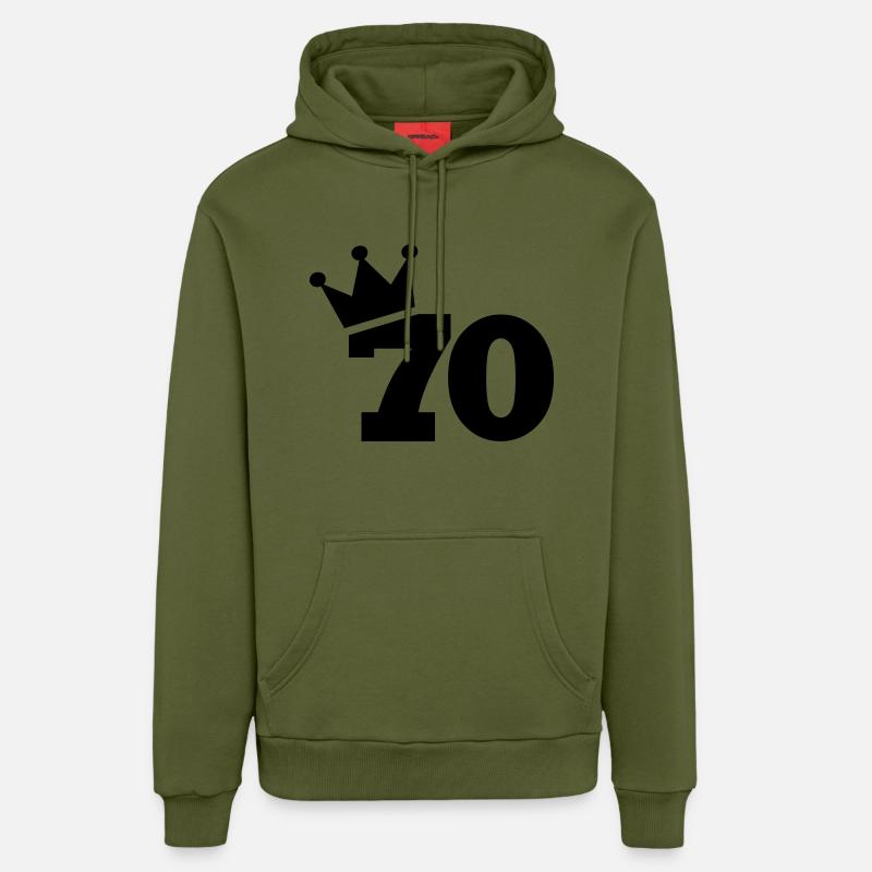 70 - Sweat à capuche bio décontracté fabriqué en UE - MOSS GREEN