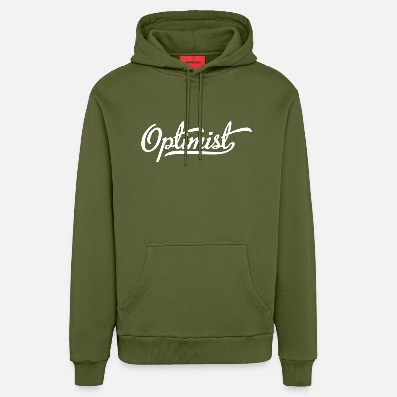 Optimiste - Sweat à capuche bio décontracté fabriqué en UE - MOSS GREEN
