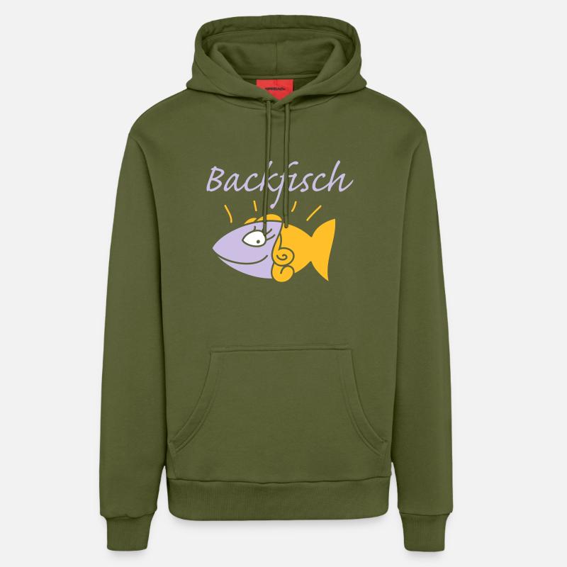 Backfisch - Organic Relaxed Hoodie Made in EU - MOSS GREEN