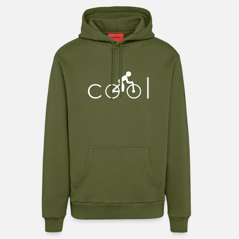 vélo - Sweat à capuche bio décontracté fabriqué en UE - MOSS GREEN