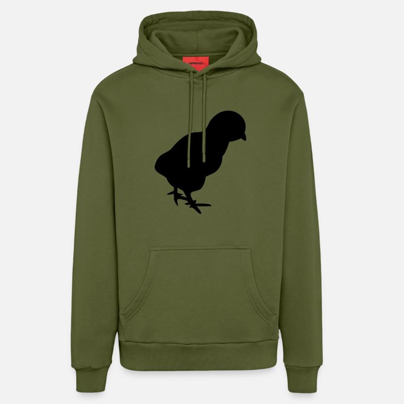 glucke - Sweat à capuche bio décontracté fabriqué en UE - MOSS GREEN