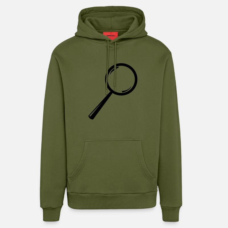 Loupe - Sweat à capuche bio décontracté fabriqué en UE - MOSS GREEN