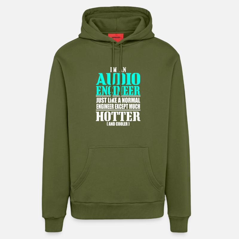 Tontechniker, Techniker - Organic Relaxed Hoodie Made in EU - MOSS GREEN