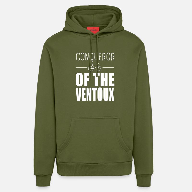 Conquérant du Ventoux - Sweat à capuche bio décontracté fabriqué en UE - MOSS GREEN