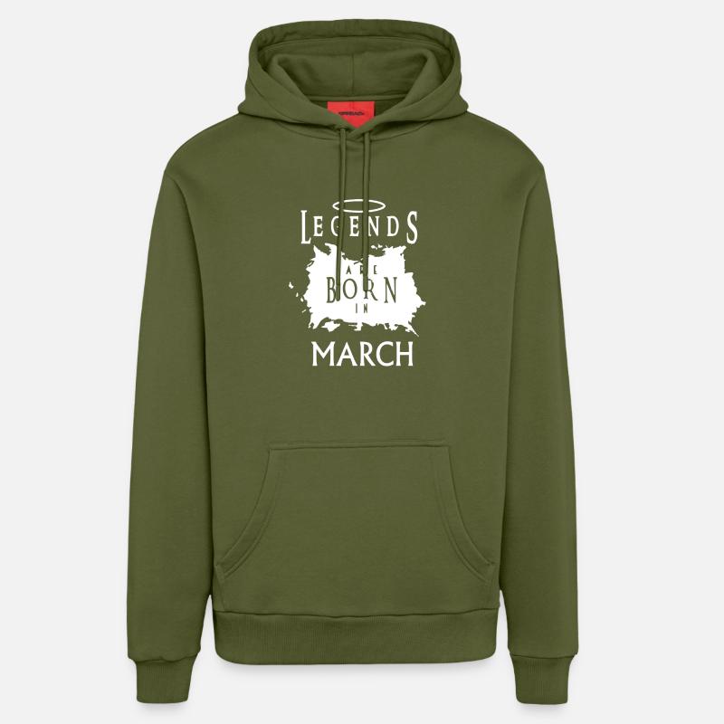 cadeau d'anniversaire Mars - Sweat à capuche bio décontracté fabriqué en UE - MOSS GREEN