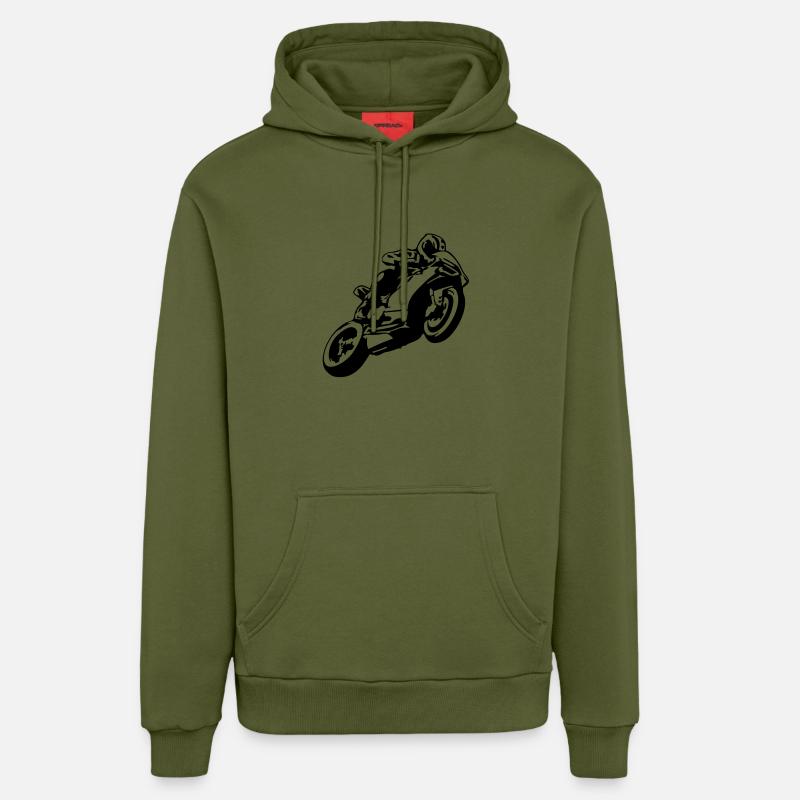 cb45_1199 - Sweat à capuche bio décontracté fabriqué en UE - MOSS GREEN