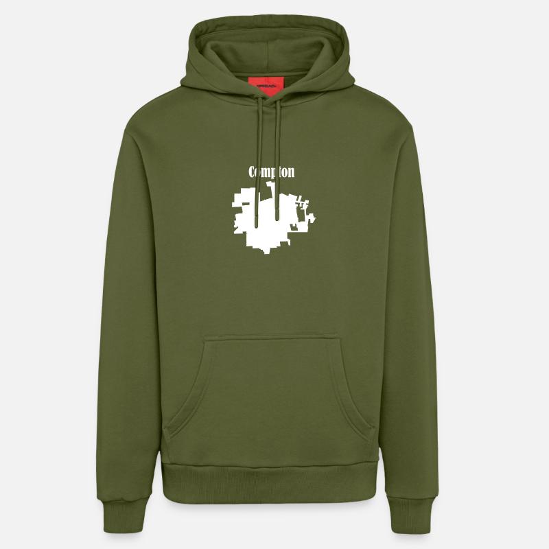 Compton - Sweat à capuche bio décontracté fabriqué en UE - MOSS GREEN