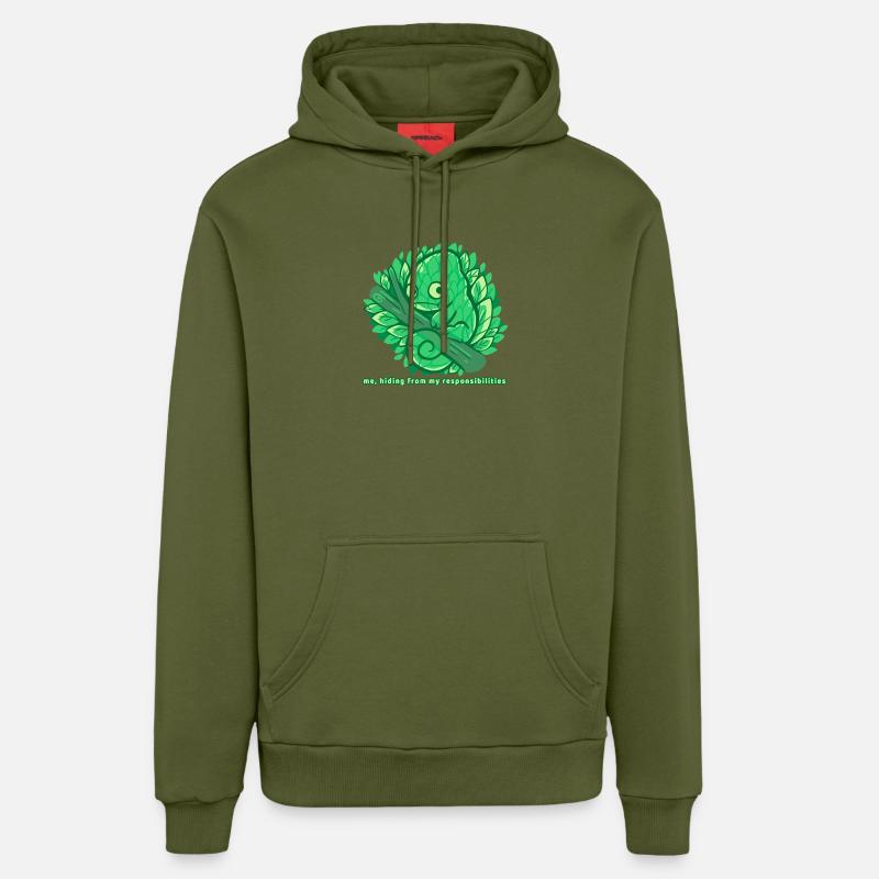 Se cacher de mes responsabilités - Sweat à capuche bio décontracté fabriqué en UE - MOSS GREEN